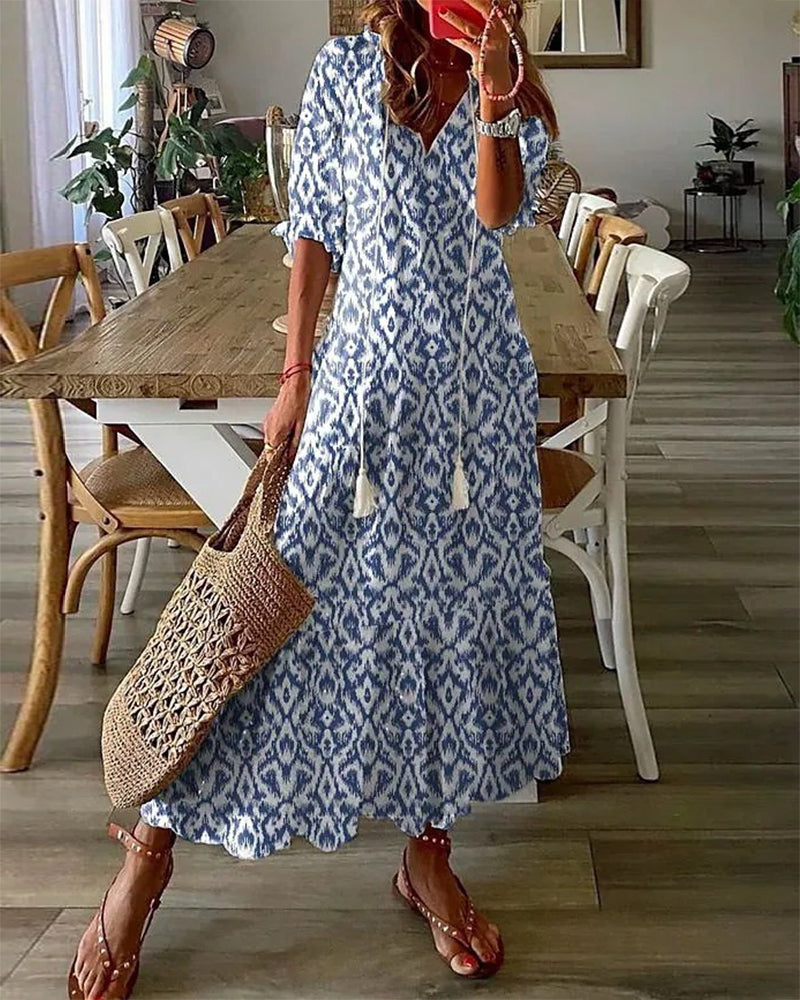 Mikaela | Stylish Boho Belly-Covering Dress