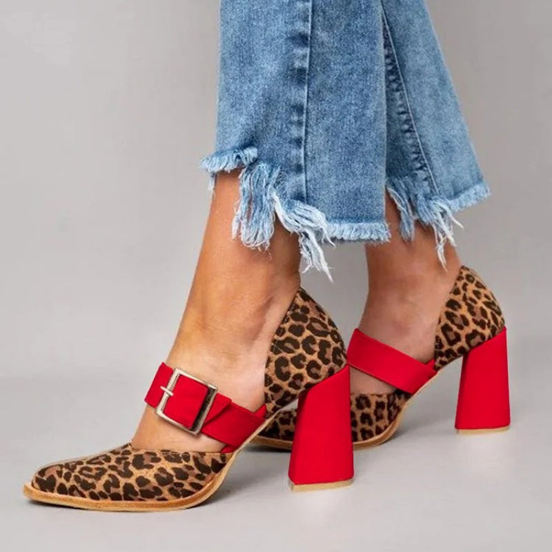 Retro Leopard Mid-Heel
