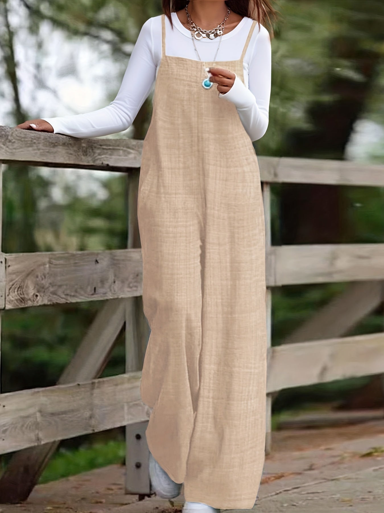 Sleeveless Wide-Leg Jumpsuit