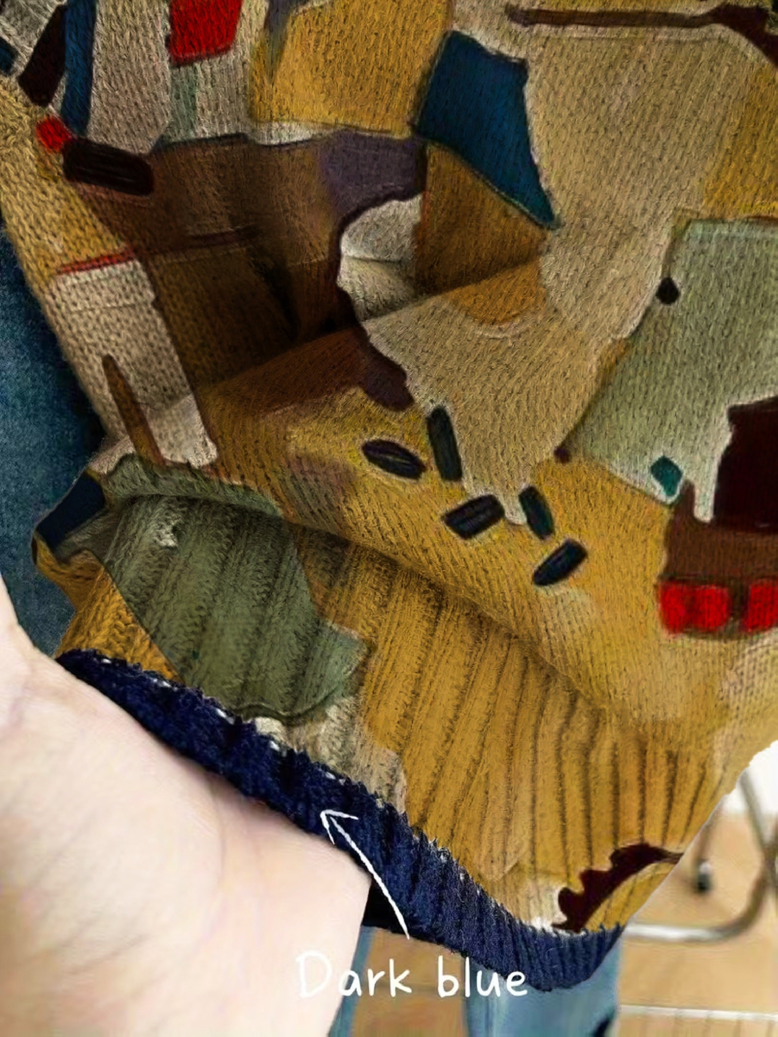 Abstract Patchwork Knit Vest