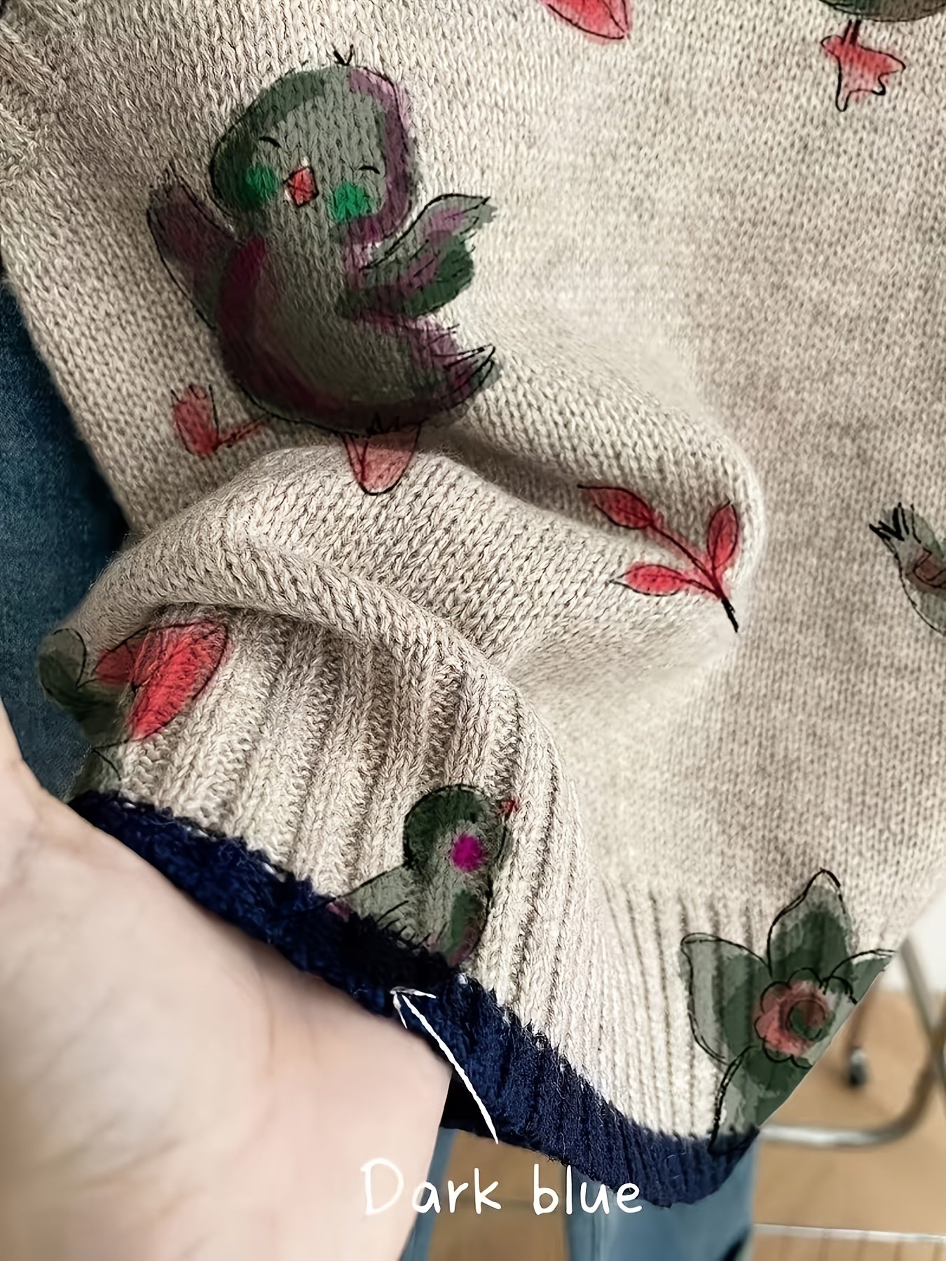 Elegant Animal Motif Knit Vest