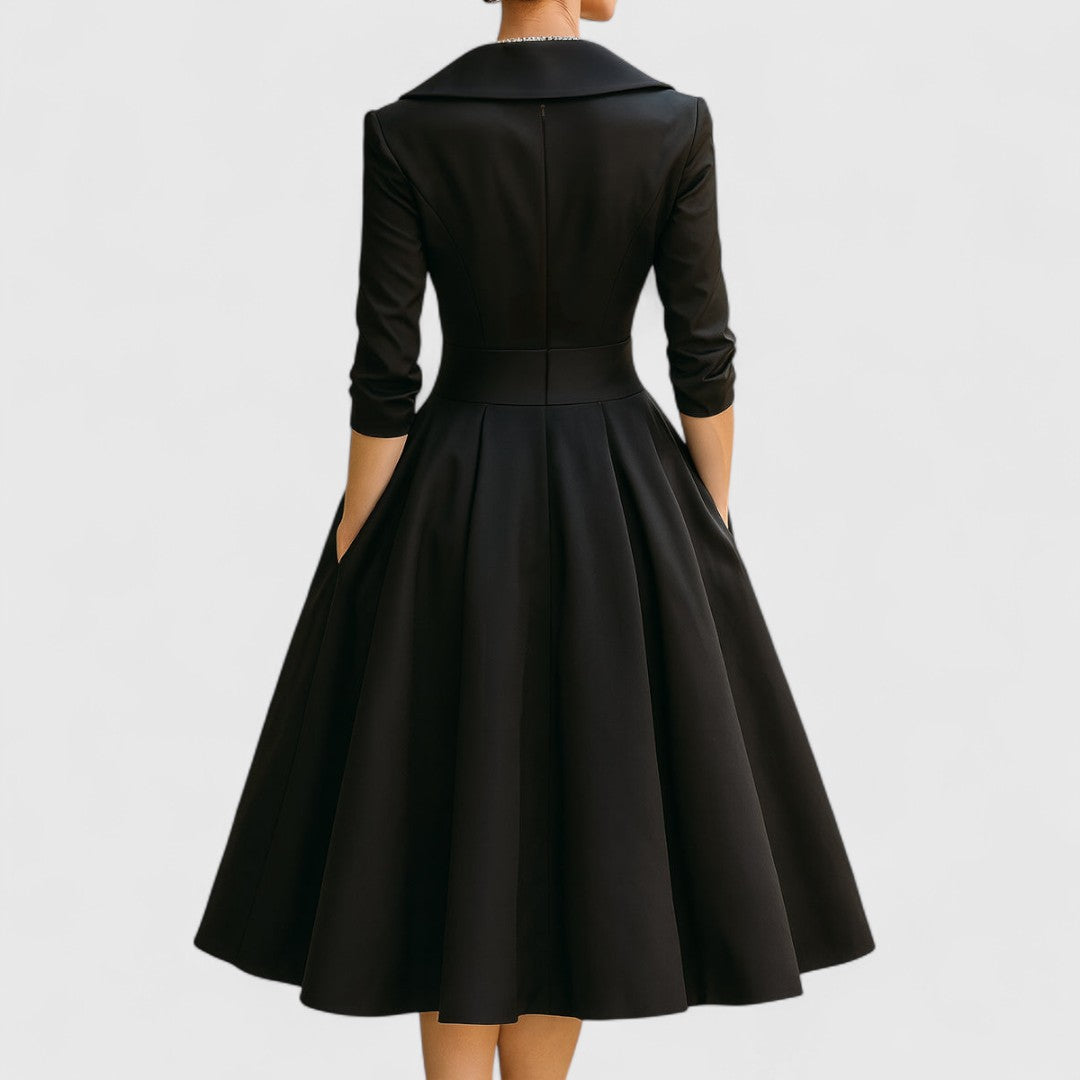 Rosalie | Elegant midi dress with subtle sheen