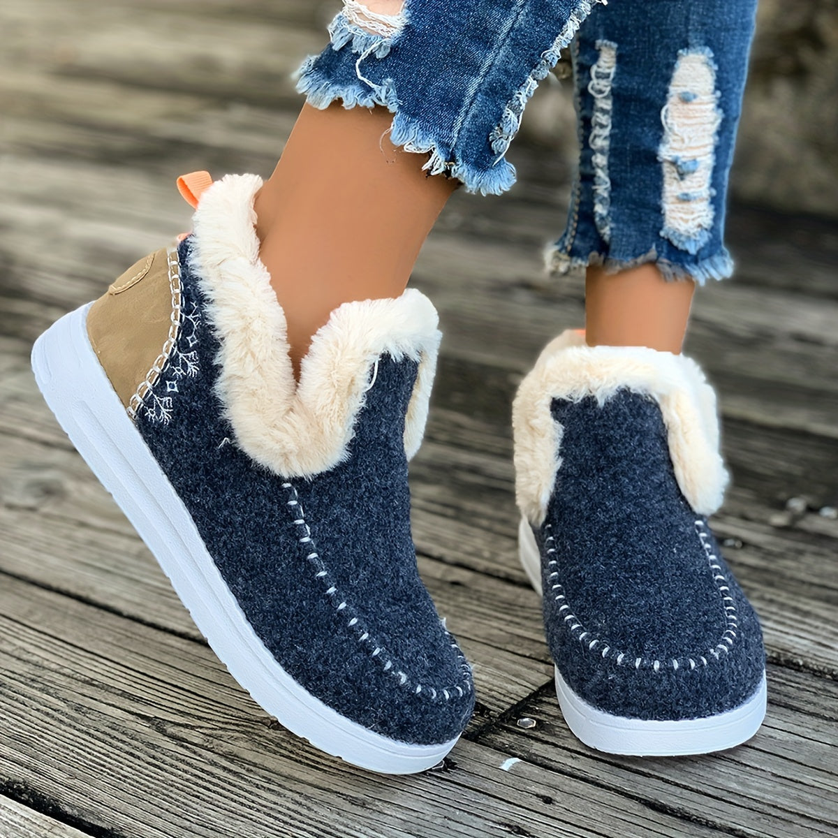 Winter Fleece Ankle Boots