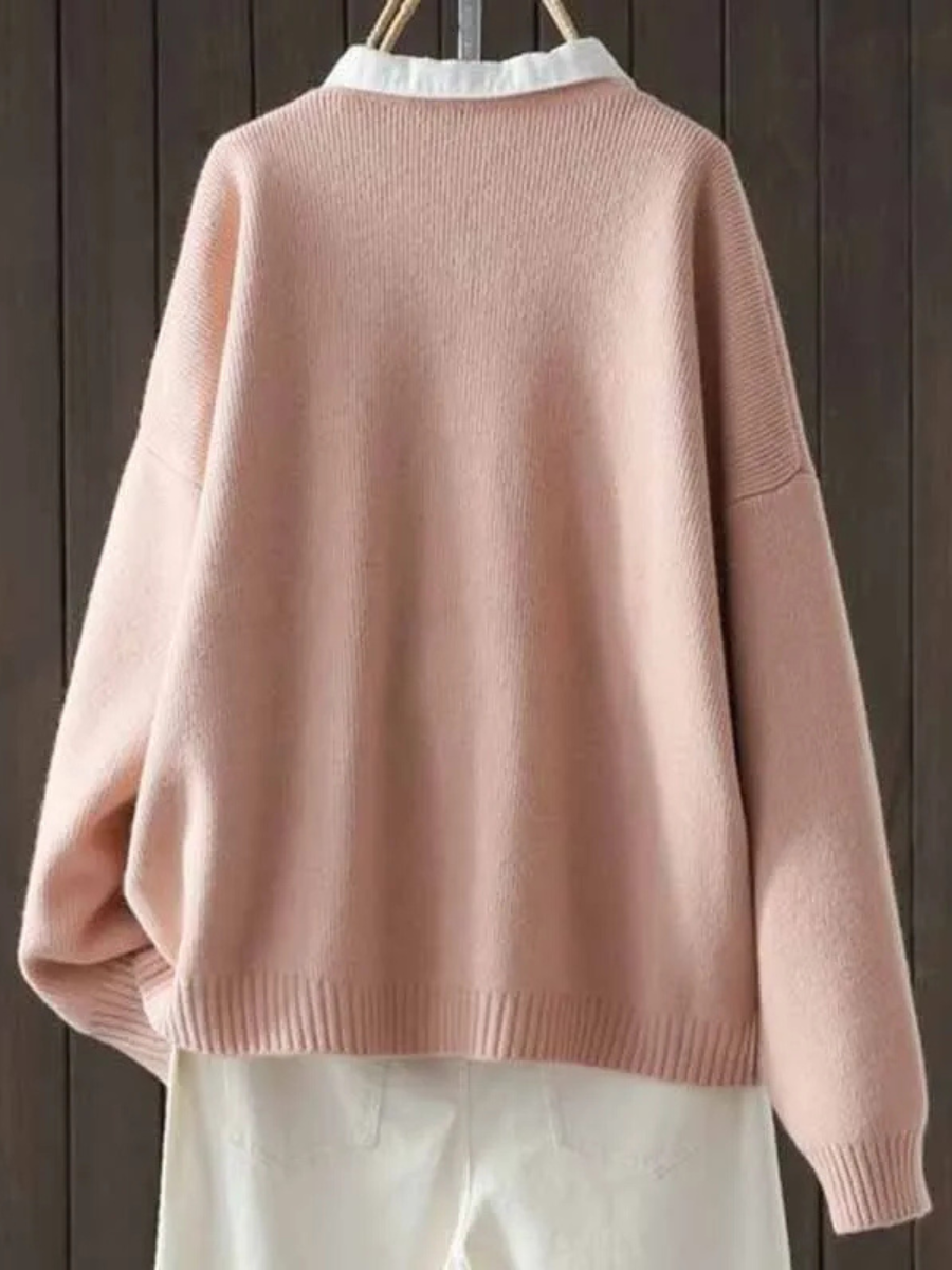 Elegant Blush Knit Cardigan