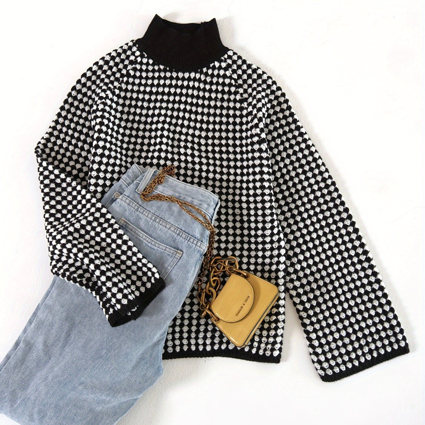Arlette | Colorblock Turtleneck Sweater