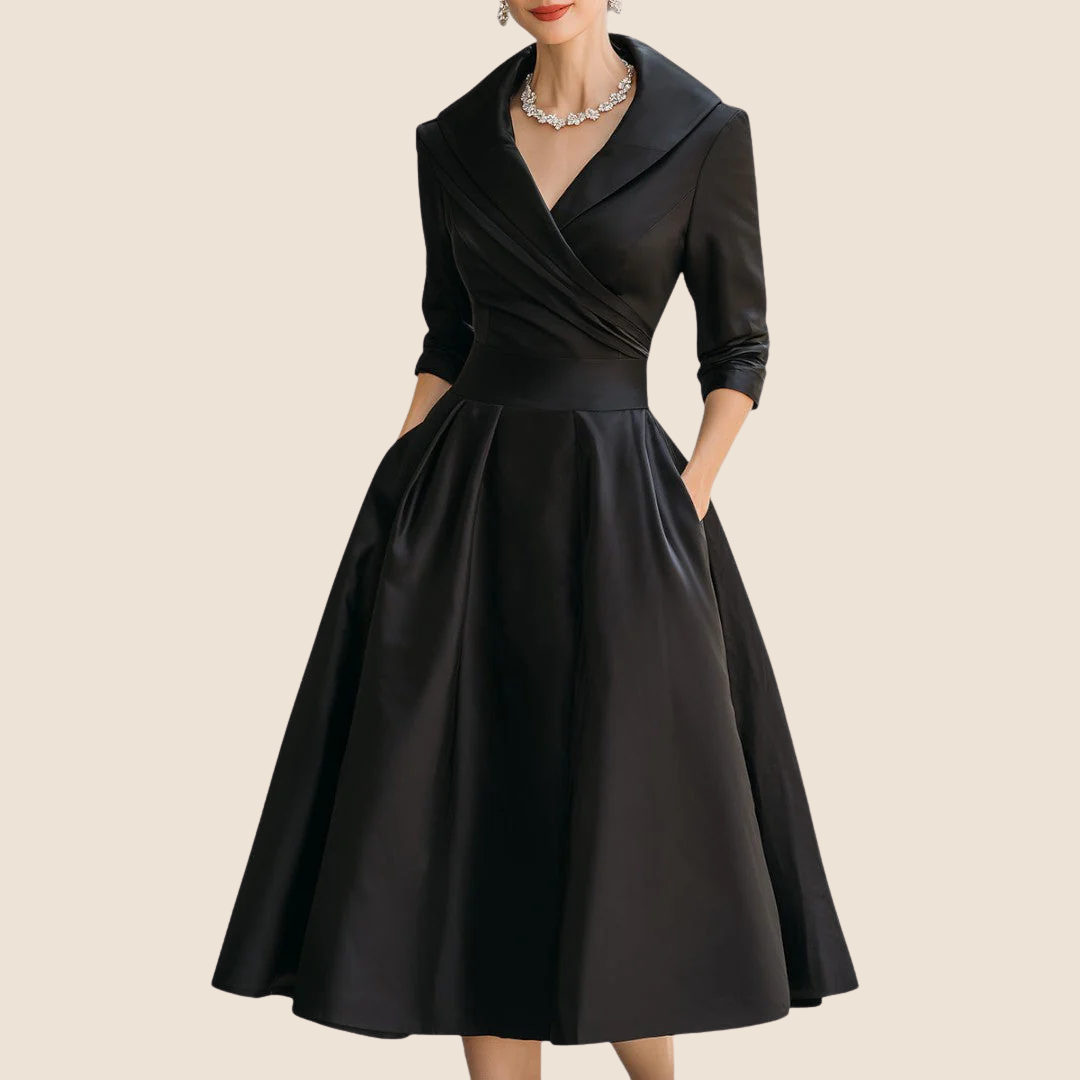 Rosalie | Elegant midi dress with subtle sheen