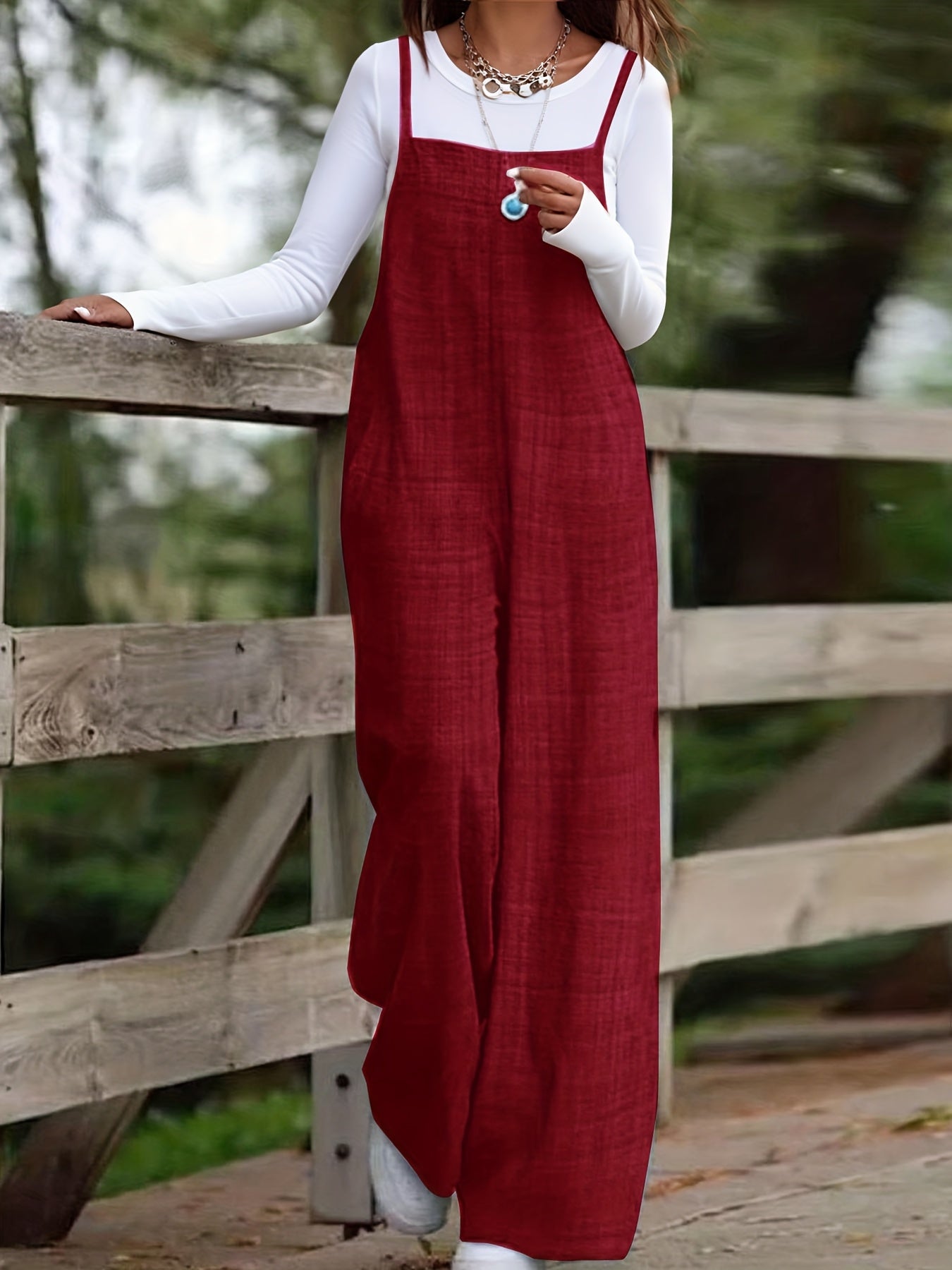 Sleeveless Wide-Leg Jumpsuit