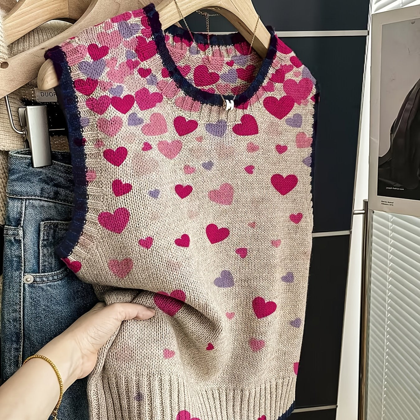 Heart Accent Knit Vest