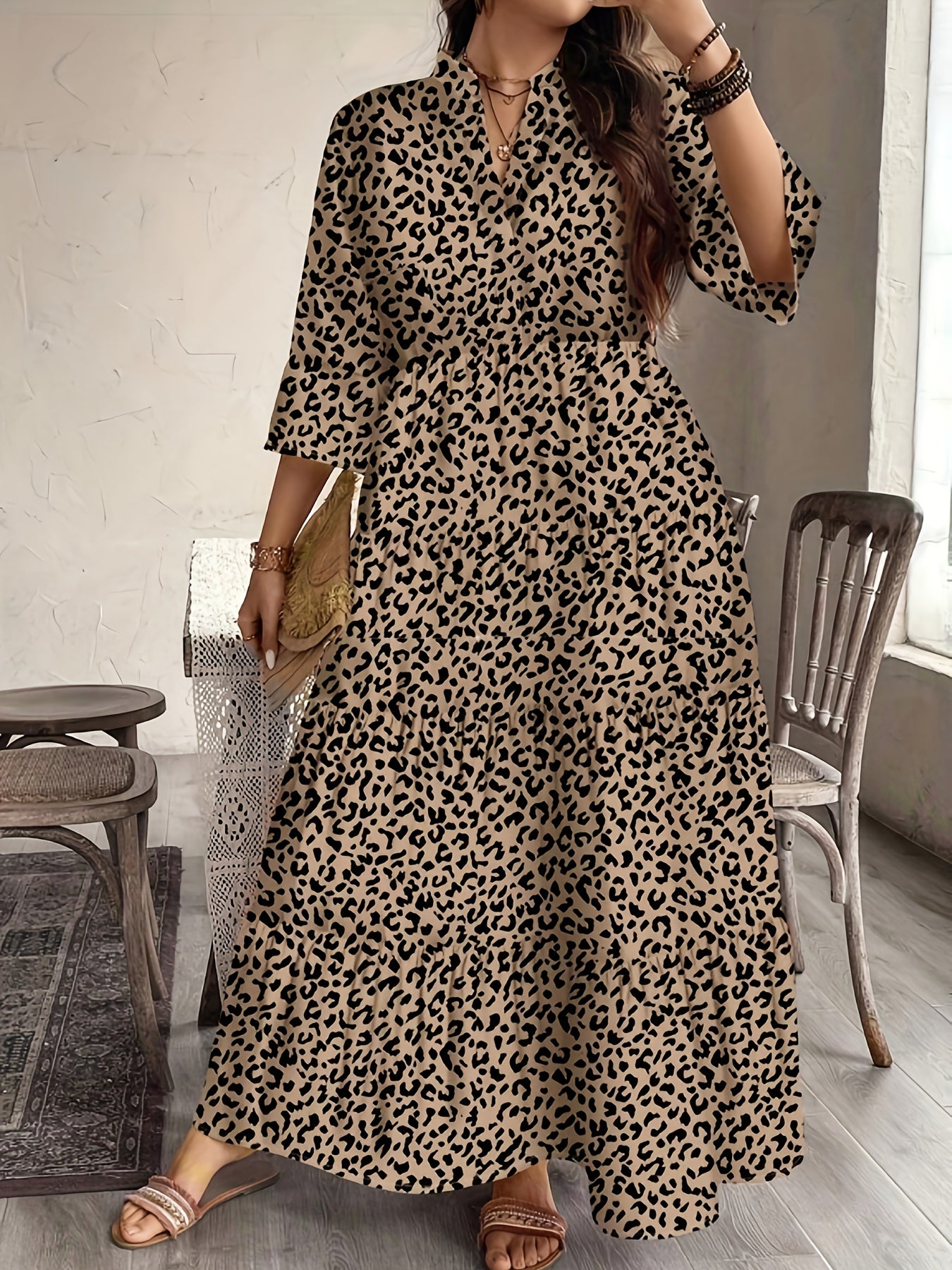 Floral Shirt Maxi Dress