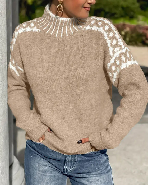 Print Knit Sweater