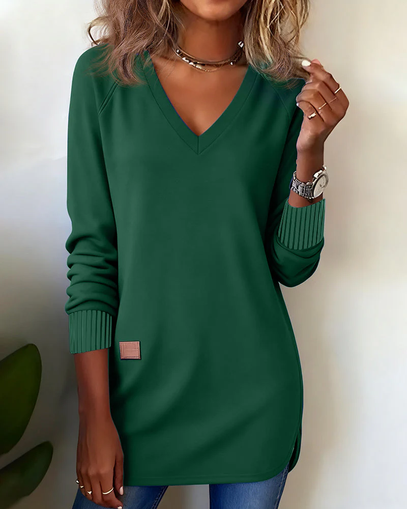 Wilhelmine | Trendy V-neck Sweatshirt