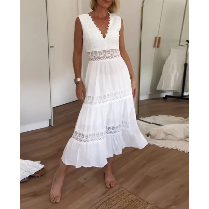 Aurélie | Lace V-Neck Dress