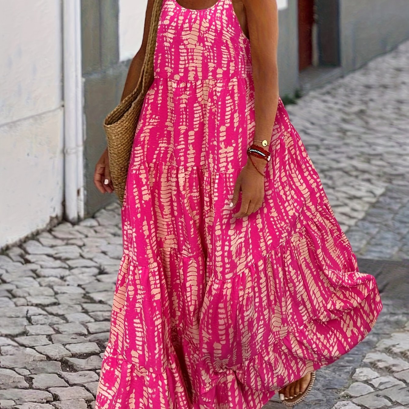 Casual Slim V-Neck Strap Dress