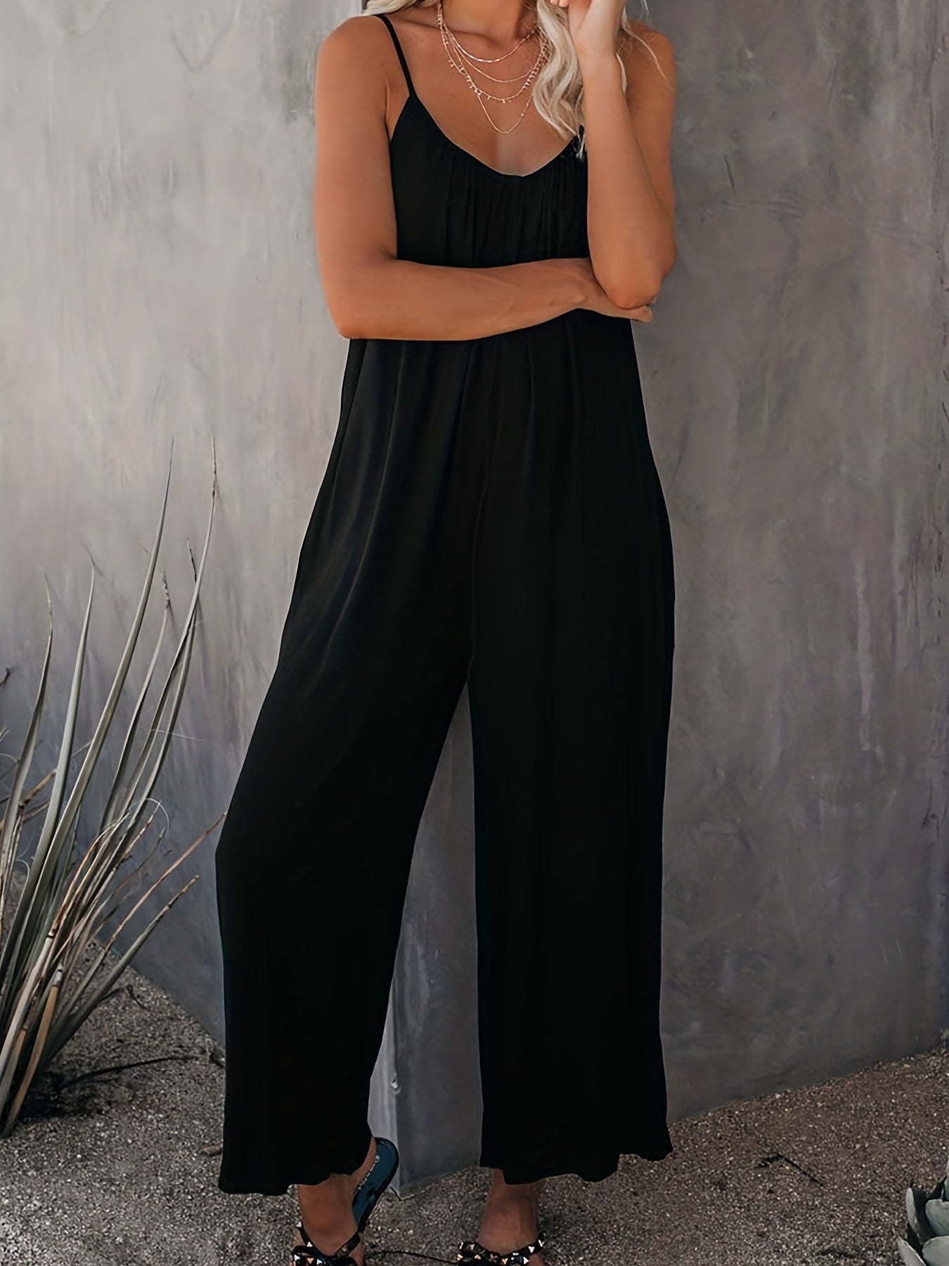 Sleeveless Knit Jumpsuit