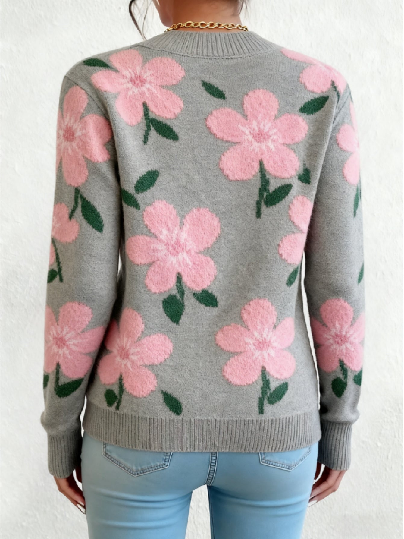 Modern Contrast Color Knit Sweater