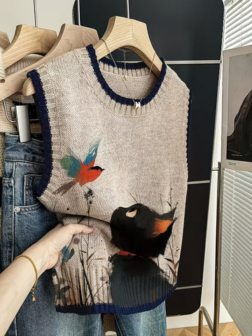 Artistic Cat Pattern Vest