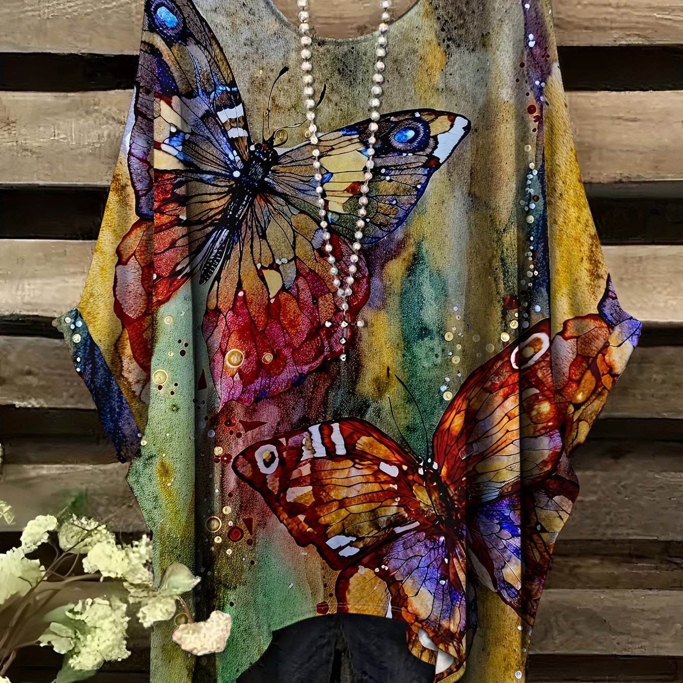 Butterfly Swallowtail Hem T-Shirt