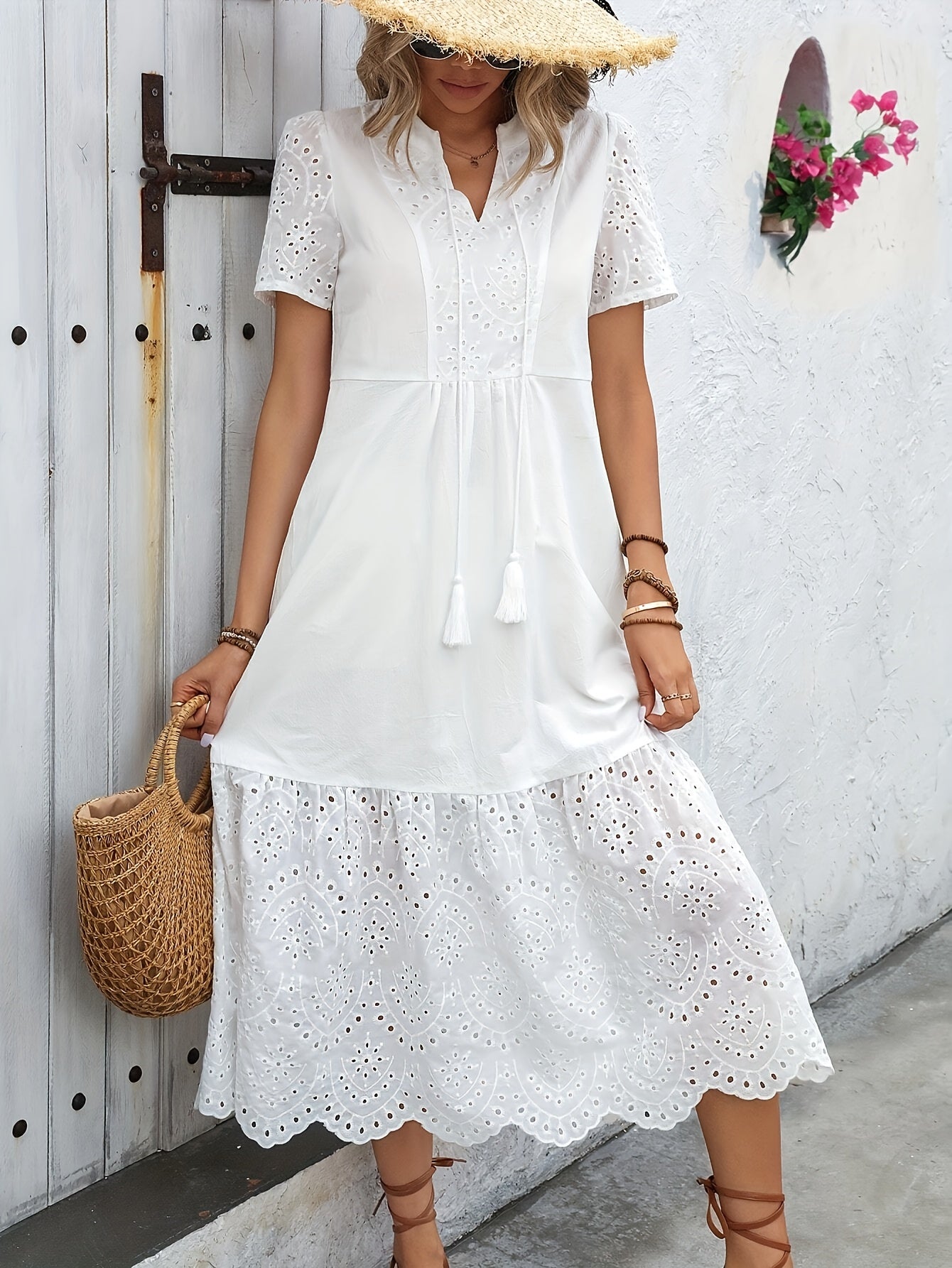Professional V-Neck Tailored Dress