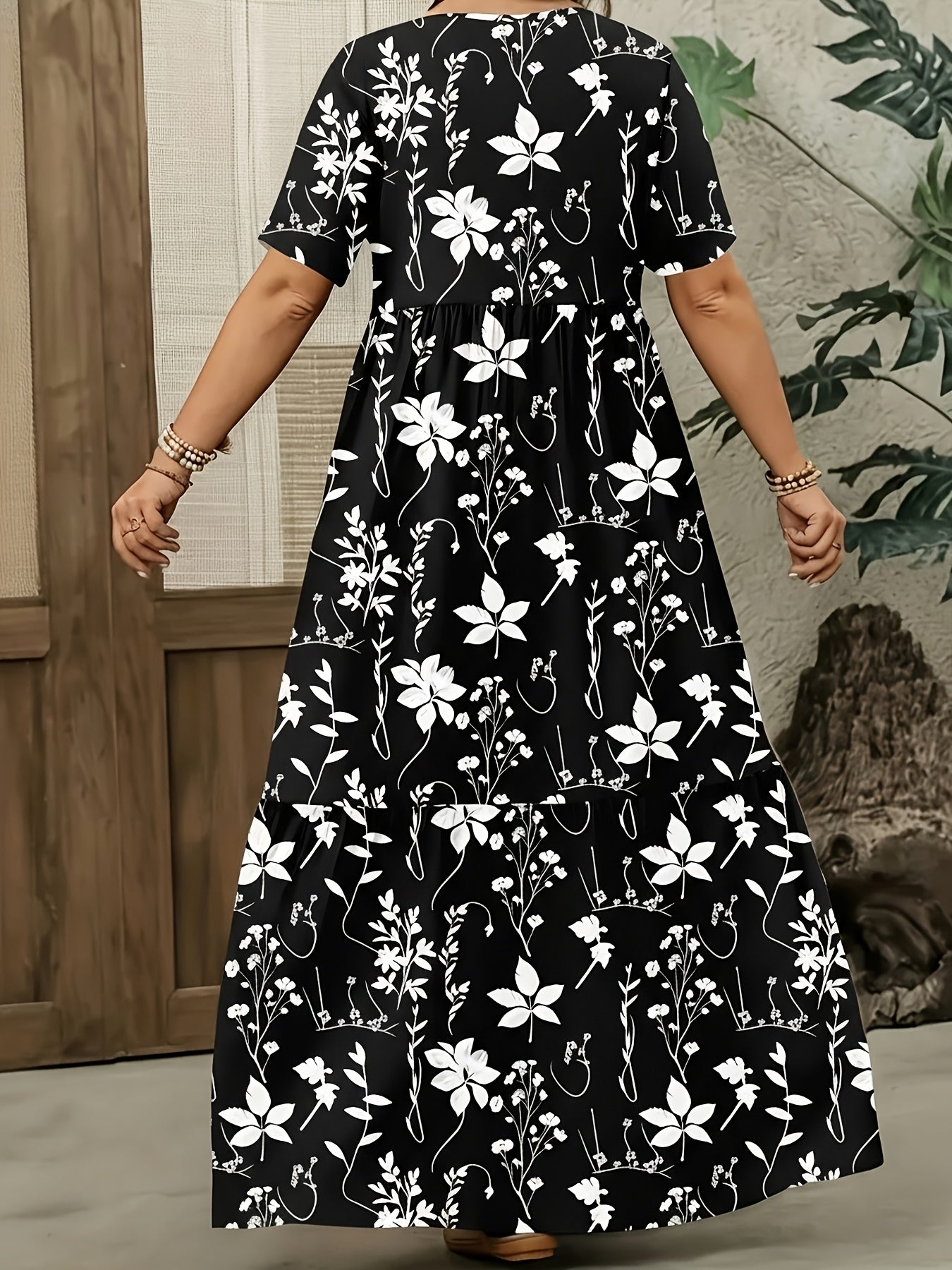 Floral V-Neck Maxi Dress