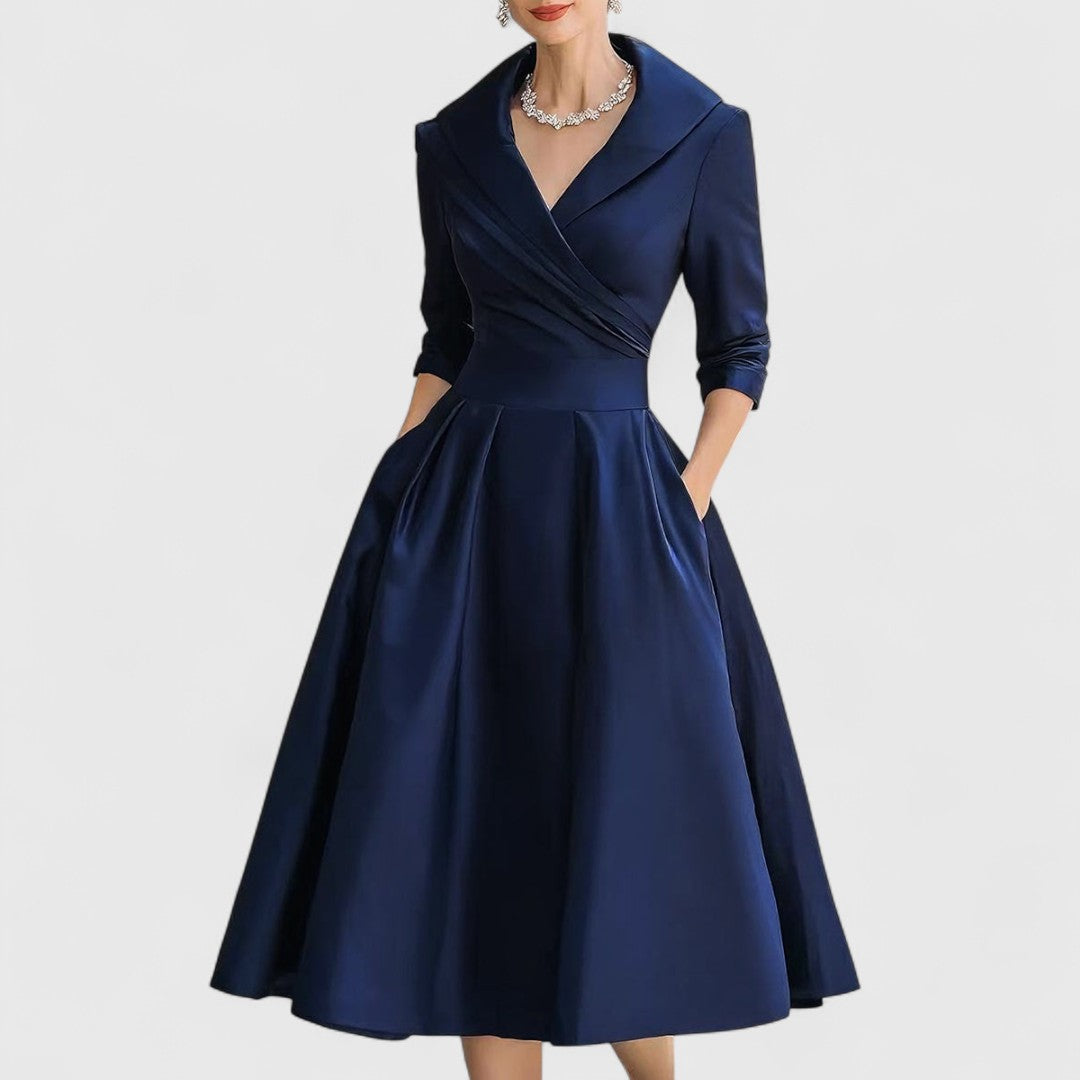 Rosalie | Elegant midi dress with subtle sheen