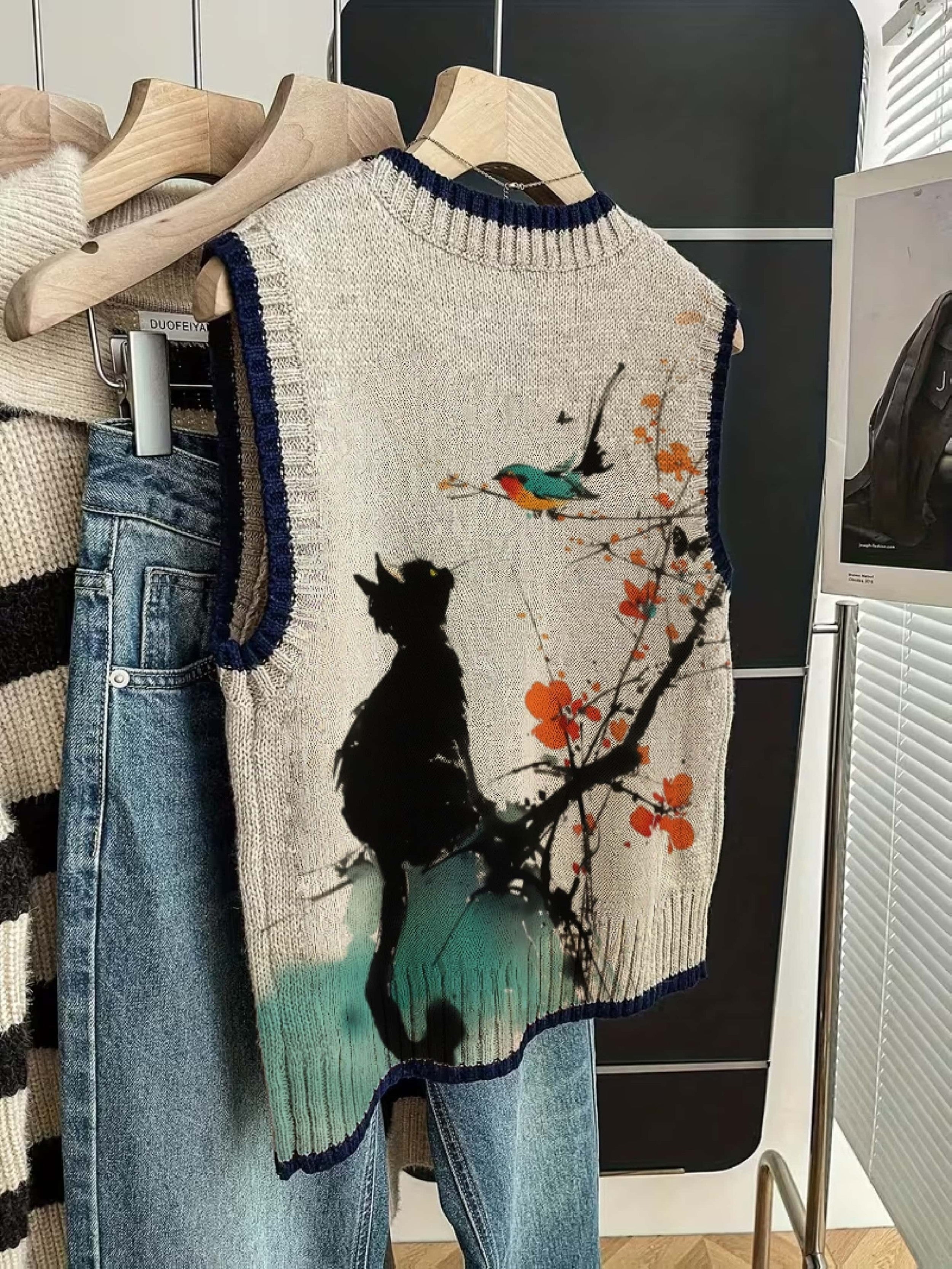 Artistic Animal Detail Vest