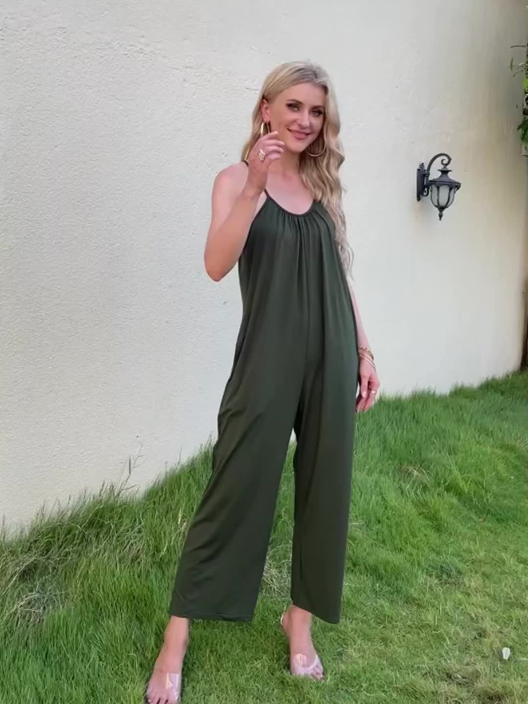 Sleeveless Knit Jumpsuit