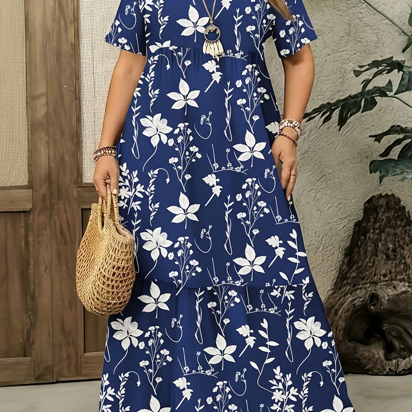 Floral V-Neck Maxi Dress