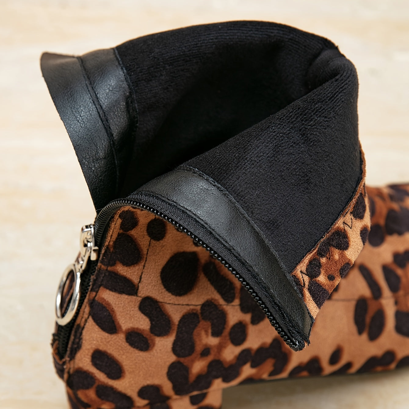 Chic Leopard Mid-Heel Boots