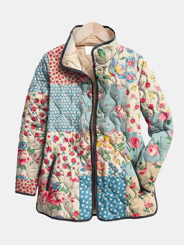 Charming Floral Quilted Jacket