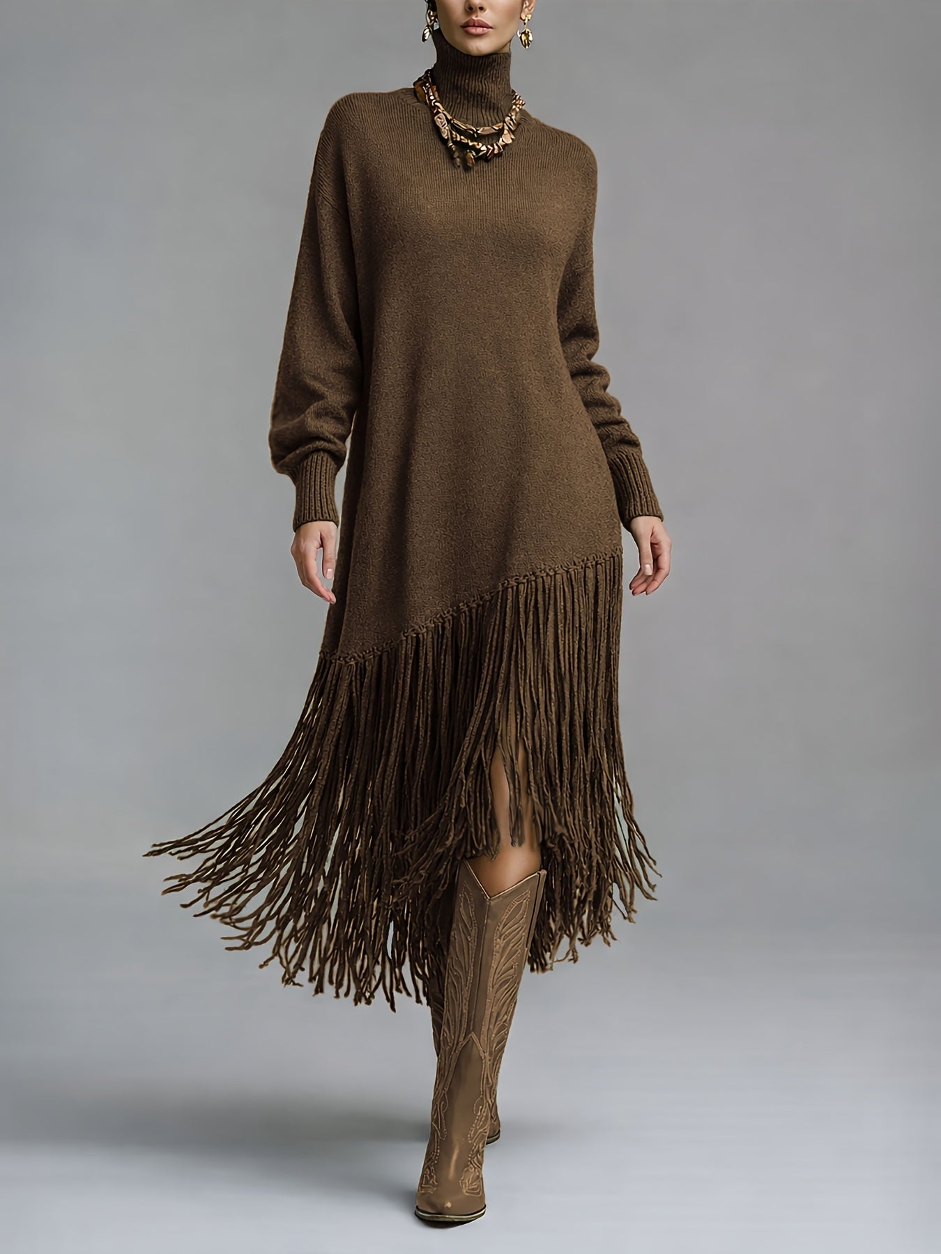 Elowen | Tassel Midi Sweater Dress