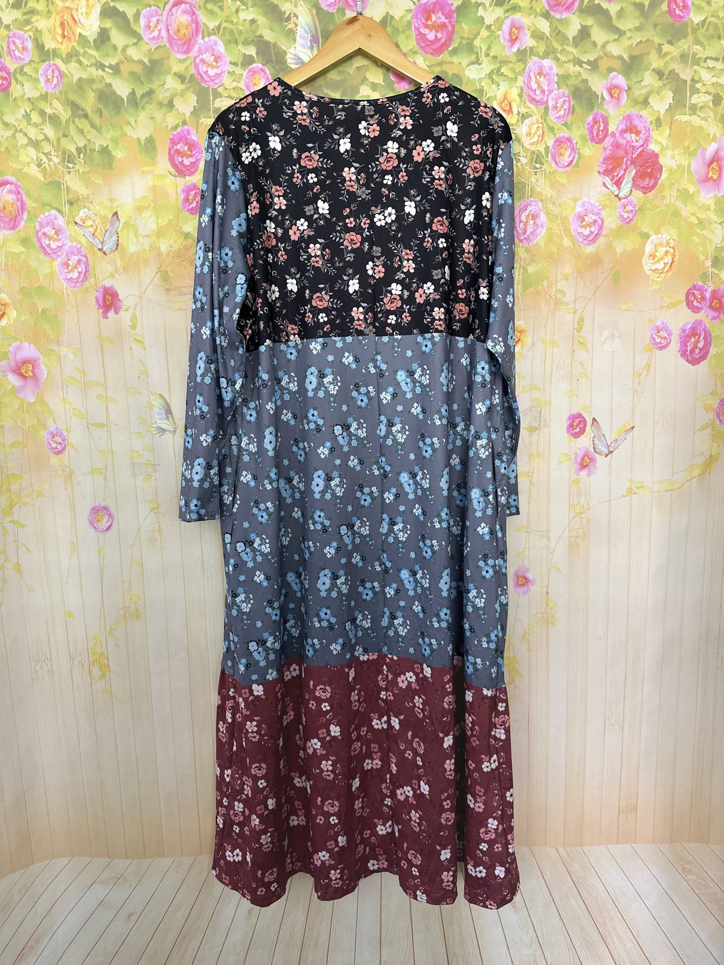 Elara Boho Patchwork Maxi Dress