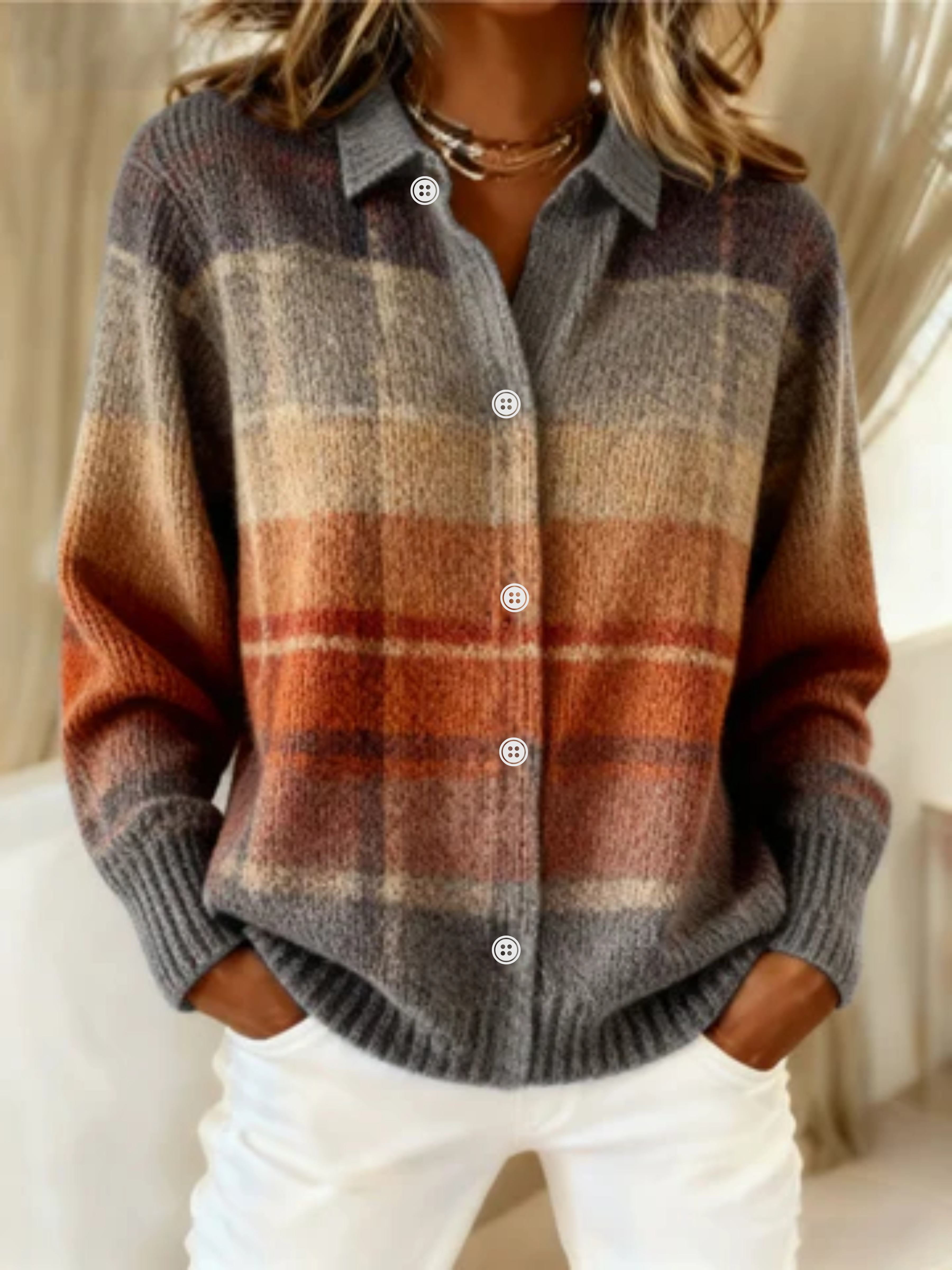 Warm Check Blouse
