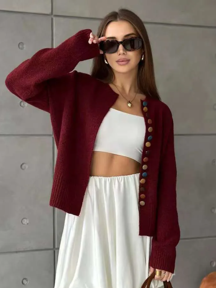 Noelle | Button Accent Cardigan