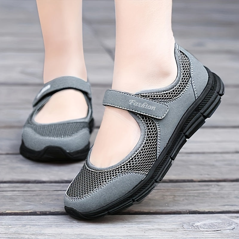 MeshComfort Hook & Loop Walking Shoes