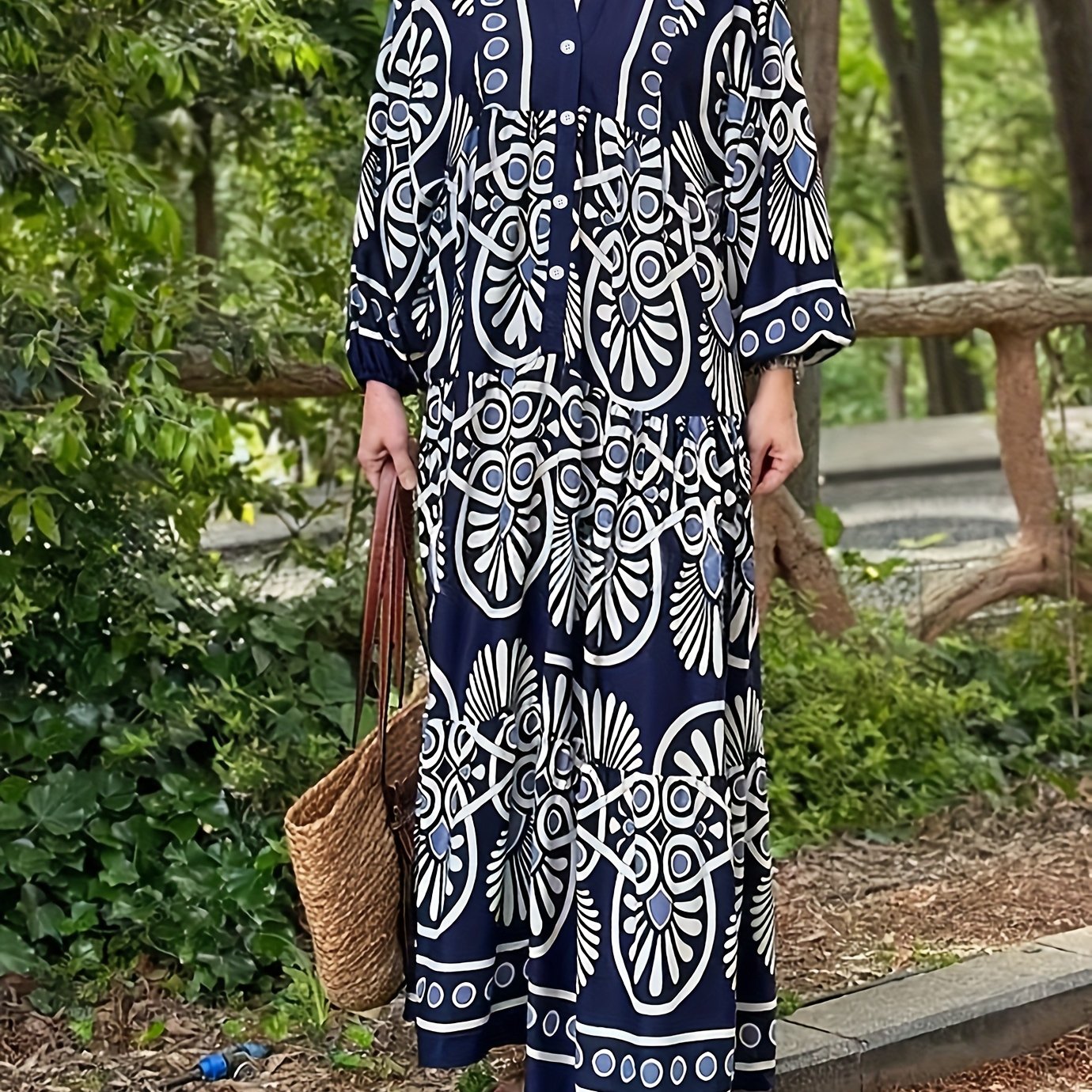 Zahara Bohemian V-Neck Maxi Dress