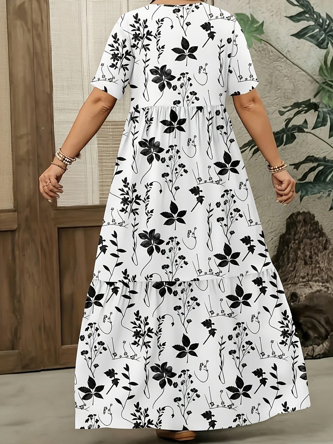 Floral V-Neck Maxi Dress
