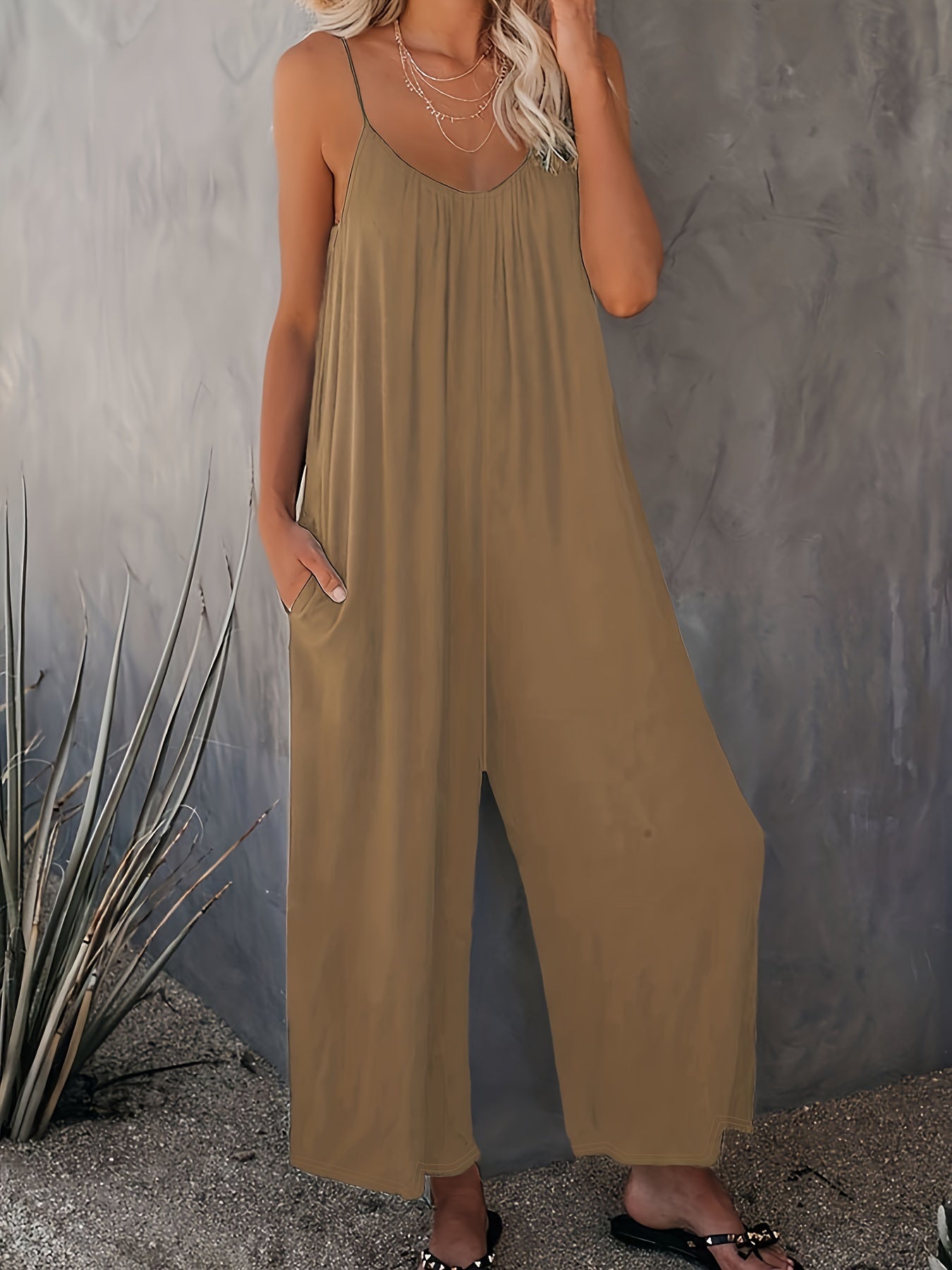 Sleeveless Knit Jumpsuit