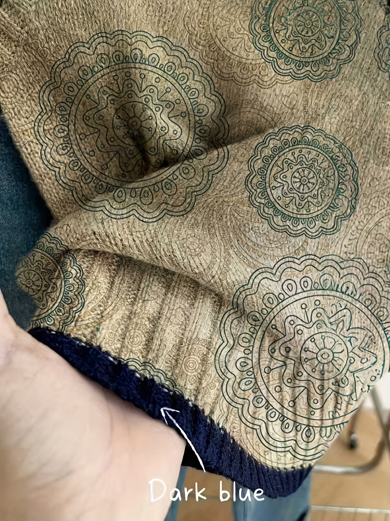 Ethnic Pattern Crew Neck Vest