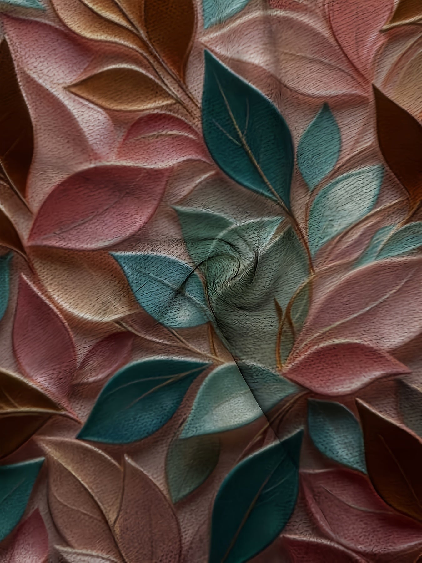 Gradient Leaf Pattern Vest