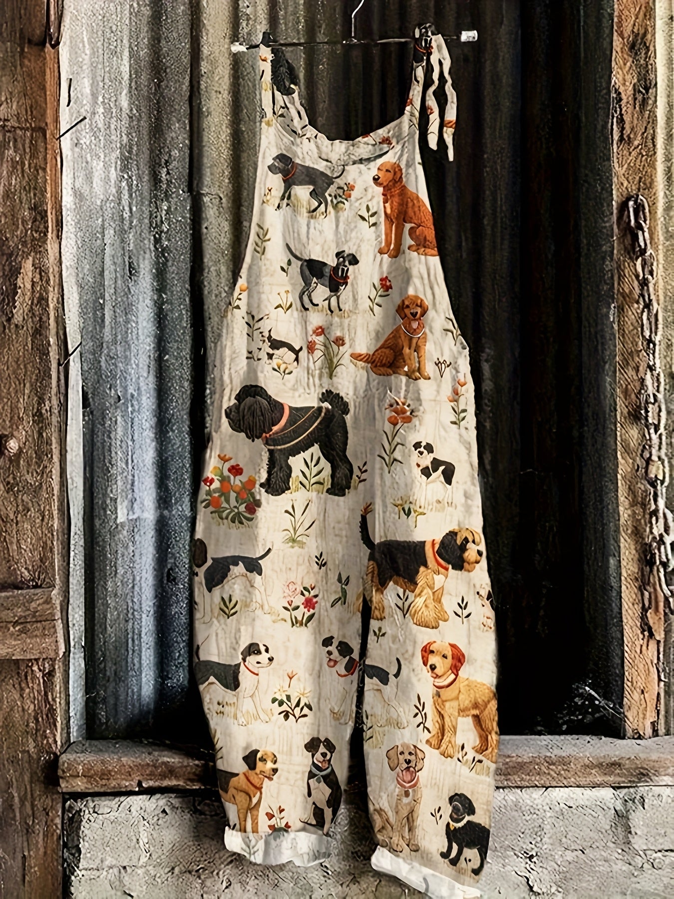 Dog Lover Tie Back Jumpsuit