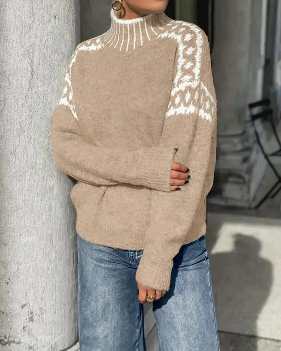 Print Knit Sweater