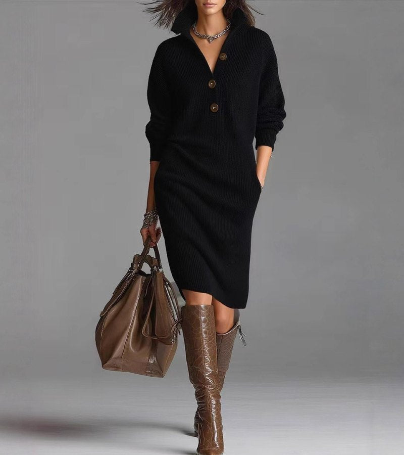 Pansy | Knitted Midi Sweater Dress
