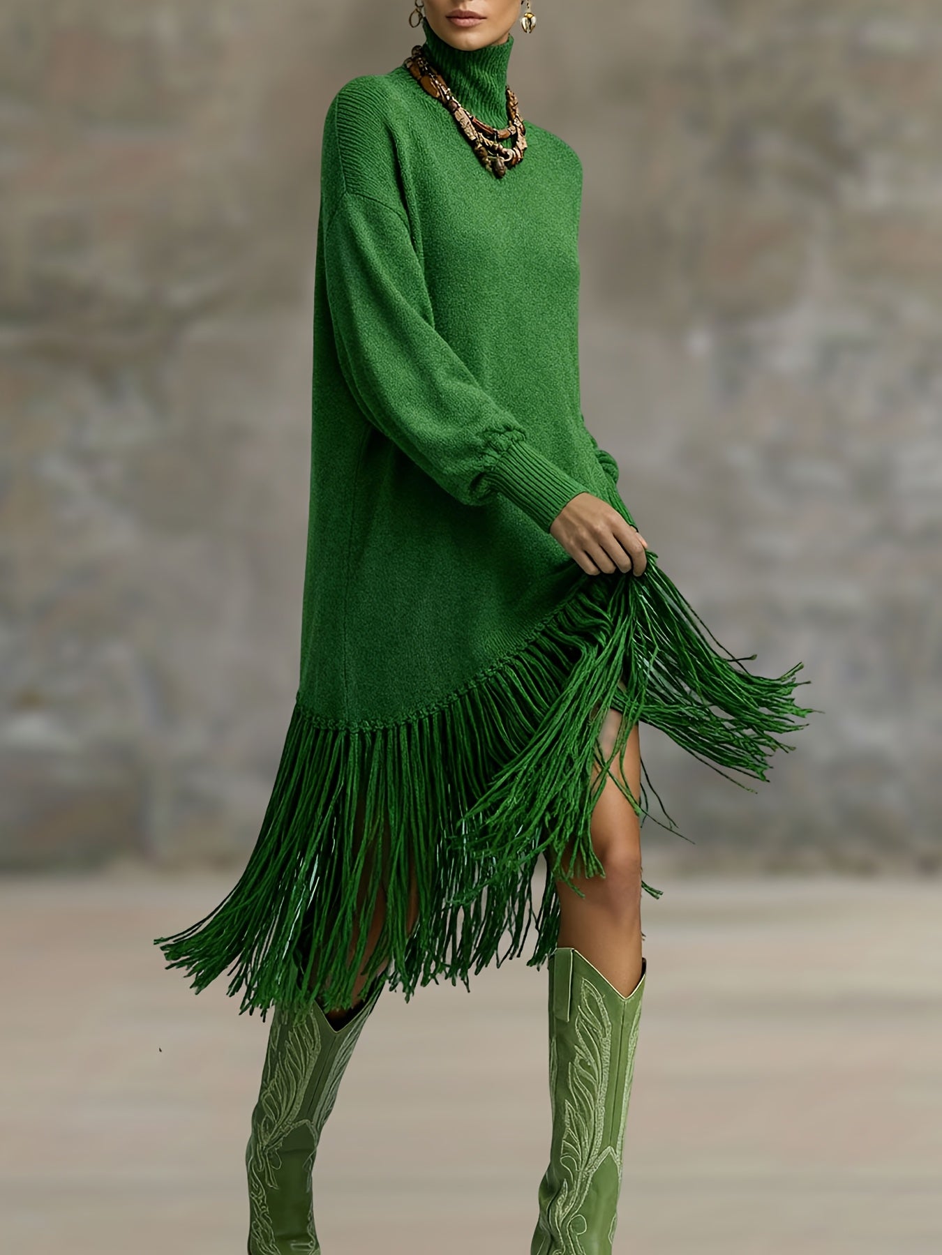 Elowen | Tassel Midi Sweater Dress