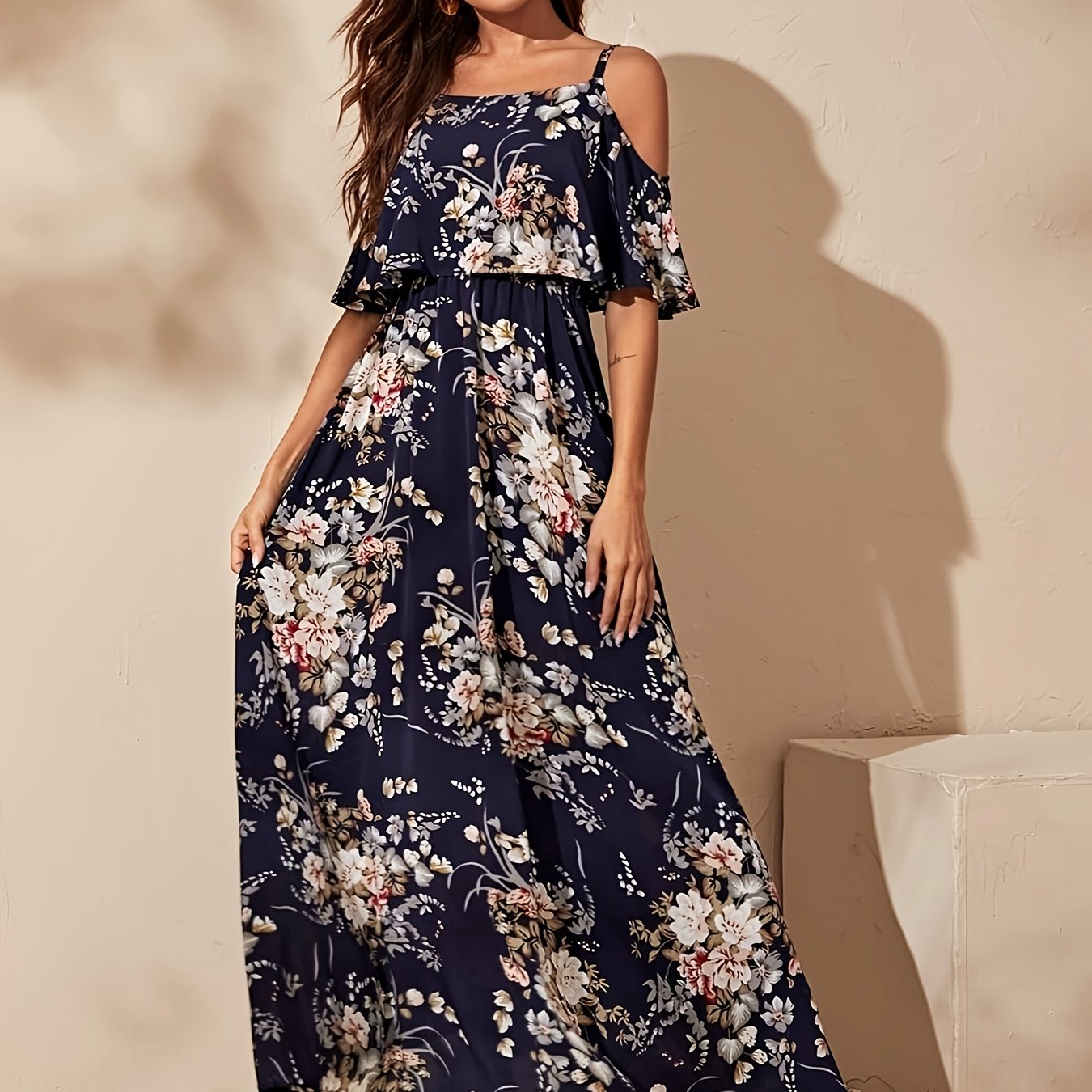 Elegant Floral Long Dress