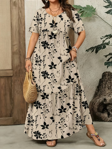 Floral V-Neck Maxi Dress