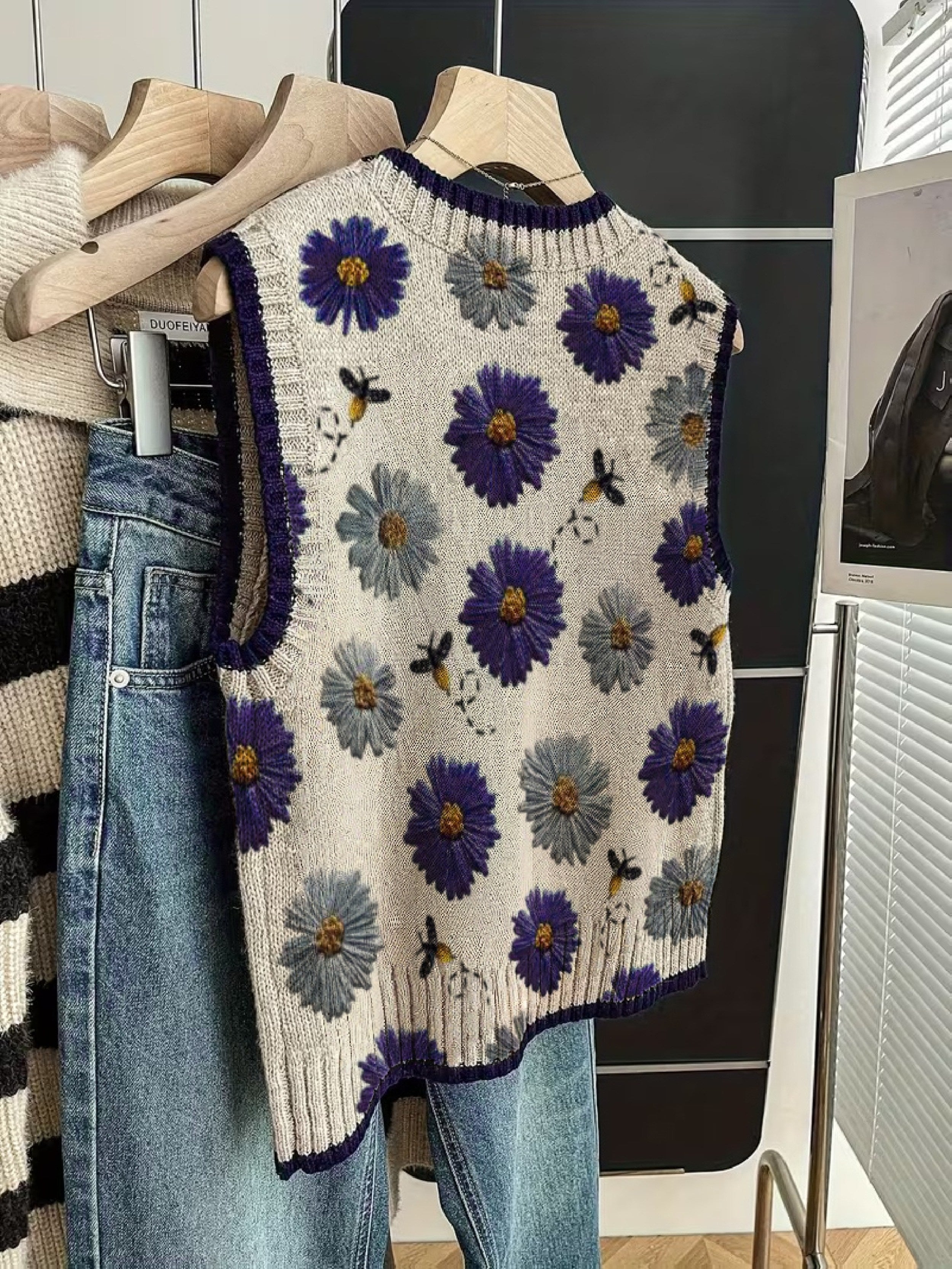 Modern Color Block Knit Vest