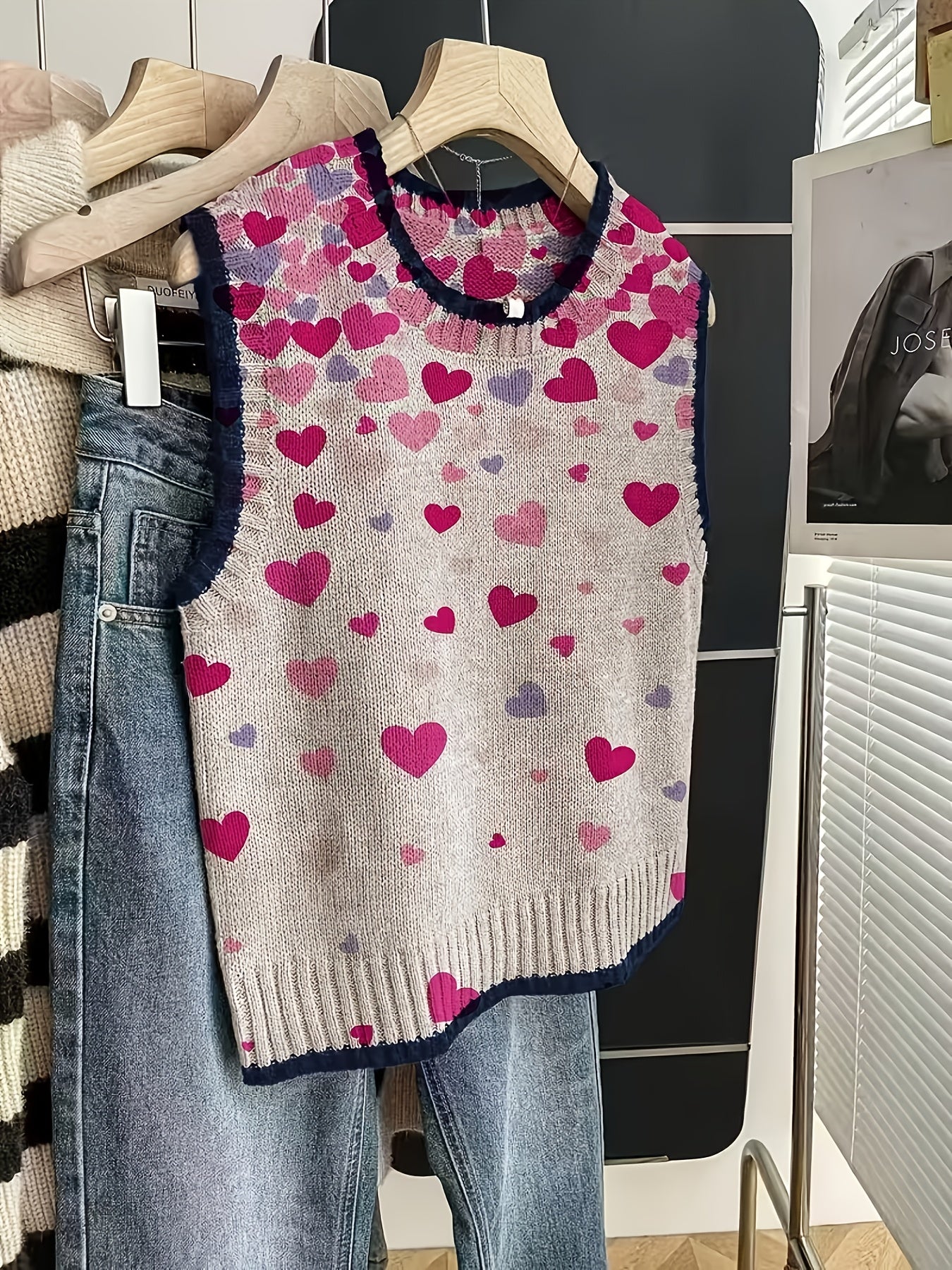 Heart Accent Knit Vest