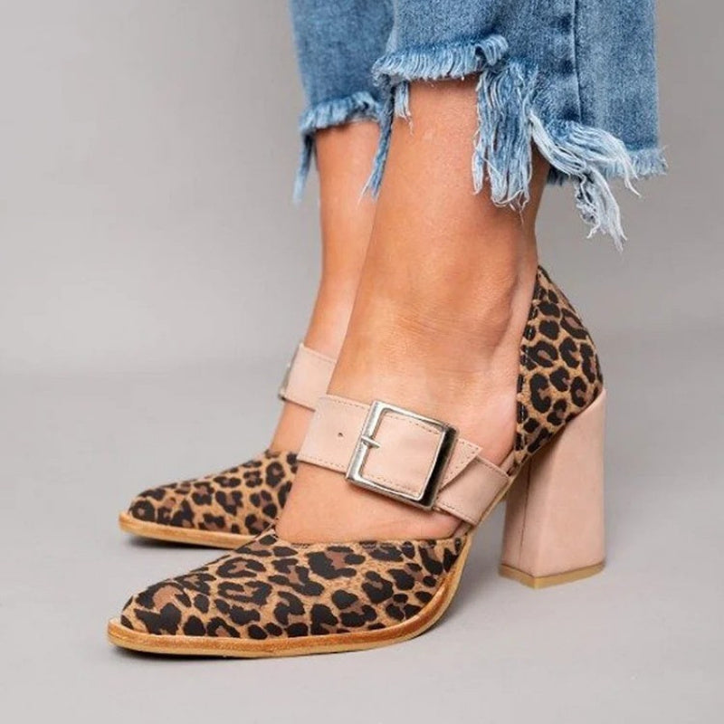 Retro Leopard Mid-Heel