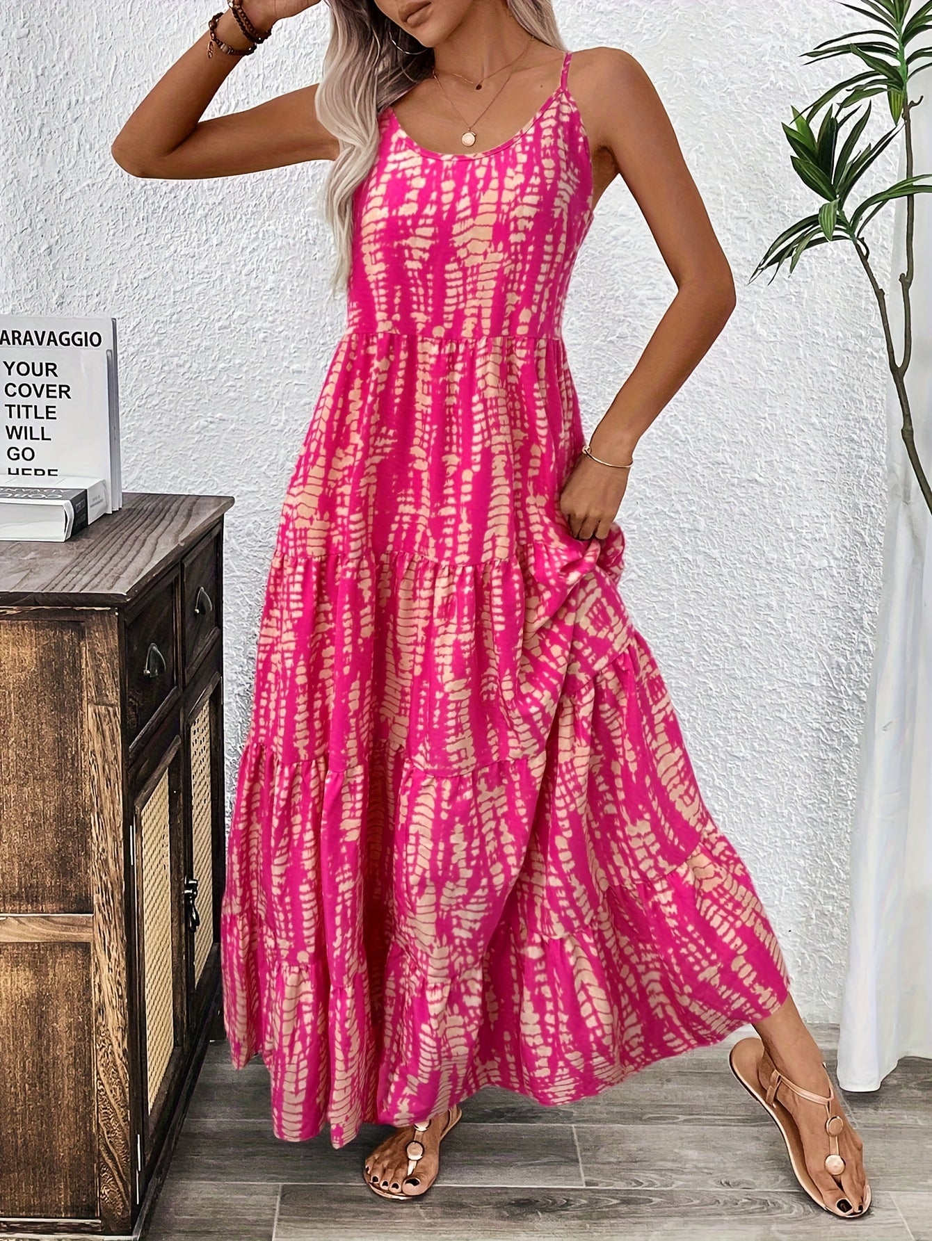 Casual Slim V-Neck Strap Dress