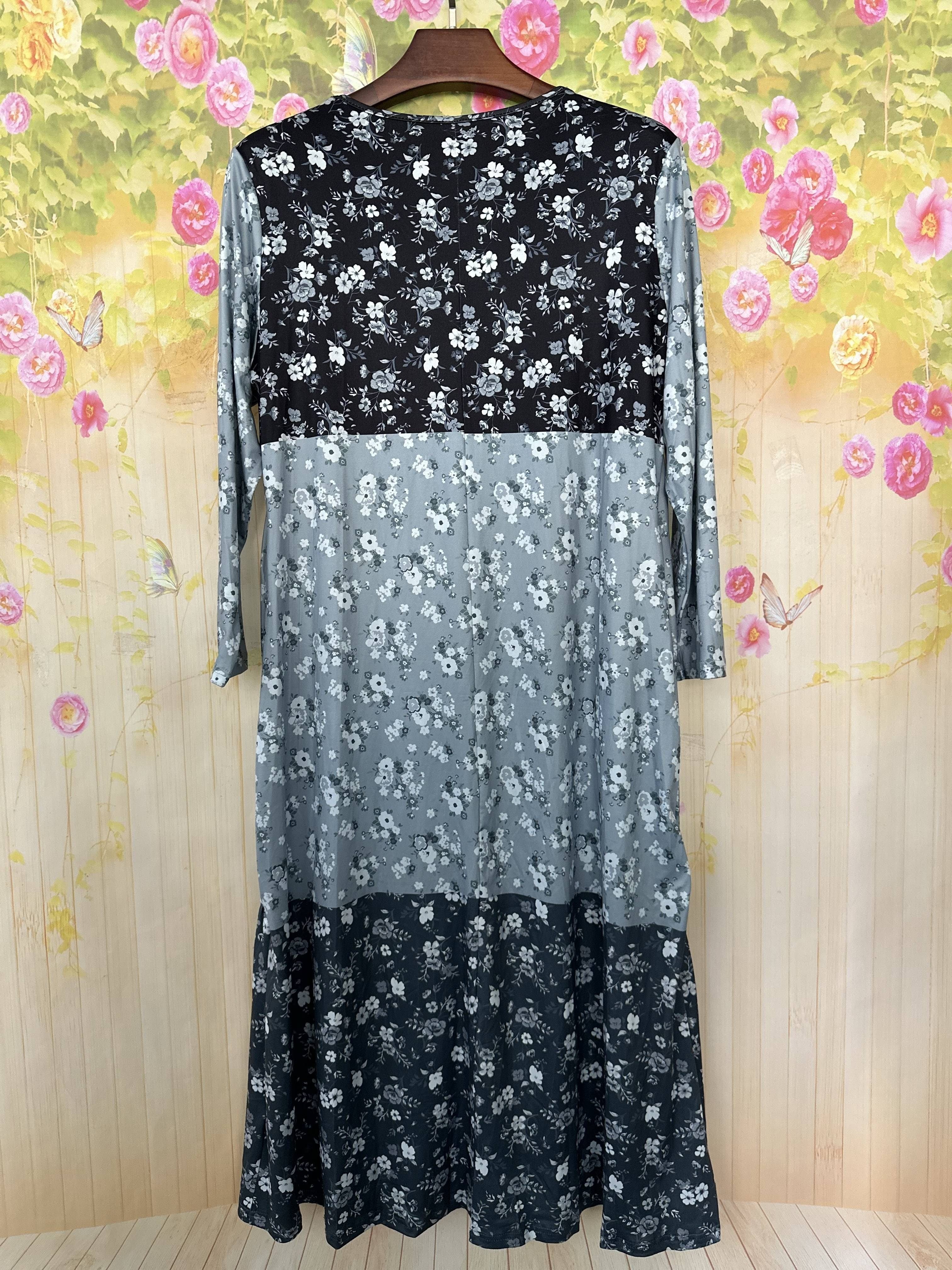 Elara Boho Patchwork Maxi Dress